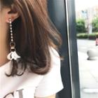 Rhinestone Petal Earrings