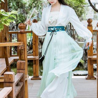 Laced Sheer Top/embroidery Camisole/culottes