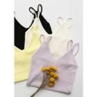 Spaghetti-strap V-neck Rib Top