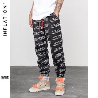 Couple Lettering Jogger Pants