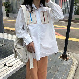 Plaid Wide Leg Pants / Plain Shirt