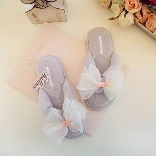 Organza Bow Slippers