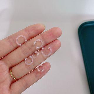 Transparent Plastic Open Hoop Earring