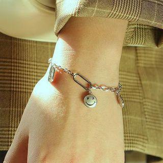 Stainless Steel Smiley Bracelet