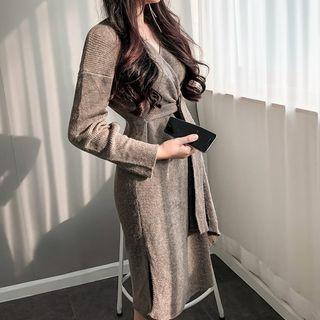 Tie-front Sweater Dress