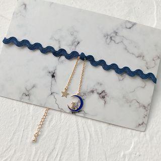 Moon & Star Wavy Choker