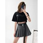 Loose-fit Cutout Crop T-shirt
