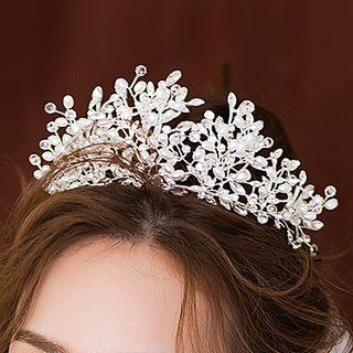 Wedding Leaf Tiara White - One Size