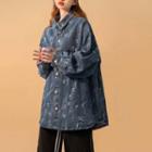 Pocket Front Oversized Denim Jacket