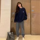 Embroidered Sweatshirt + Sweatpants