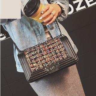 Woven Melange Shoulder Bag