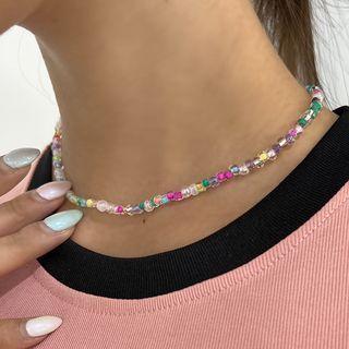 Multicolor Bead Necklace Multicolor - One Size