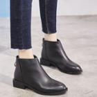 Genuine Leather Low-heel Ankle Boots