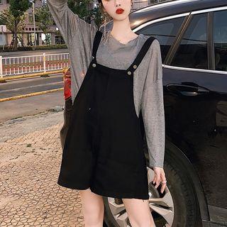 Long-sleeve Plain Tee / Sleeveless Plain Playsuit