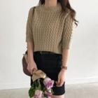 Elbow Sleeve Knit Top
