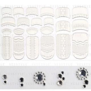 Lacolaran - Nail Make (#07 White Race) 1 Set