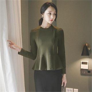 Crew-neck Peplum Top