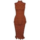 Set: Sleeveless Woven Top + Fitted Skirt