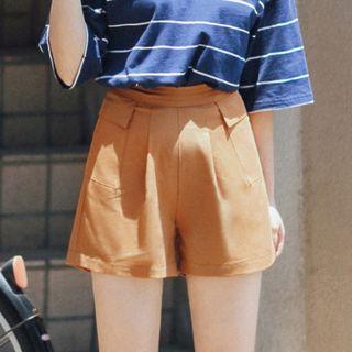 Pleated A-line Shorts