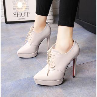 High Heel Pointy Lace Ups
