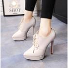 High Heel Pointy Lace Ups