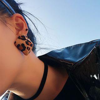 Leopard Print Square Earring