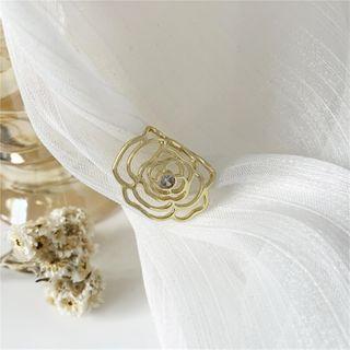 Alloy Rose Ear Cuff 1 Pc - Gold - One Size