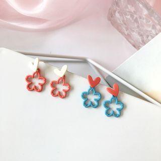 Heart Sakura Alloy Earring