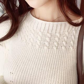 Slim-fit Cable-knit Top