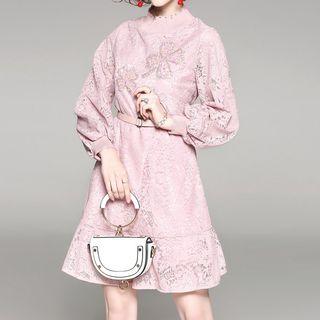 Glitter Long-sleeve Dress