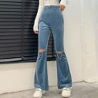 Chained Cutout Boot-cut Pants