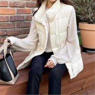 Duck Down Drawstring-waist Padded Vest