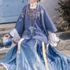 Traditional Chinese Floral Hanfu Top / Skirt