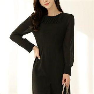 Tall Size Shirred Sheath Dress