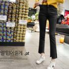 Cutout-hem Semi Boot-cut Pants