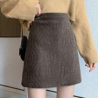 Wave Pattern Mini Pencil Skirt