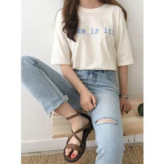 Boxy-fit Lettering T-shirt