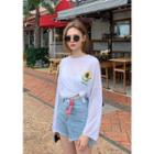 Avocado Print Sheer T-shirt White - One Size