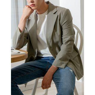 Long Linen Blazer