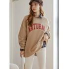 Natural Fleece-lined Boxy Pullover