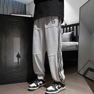 Stripe Trim Zip Detail Sweatpants