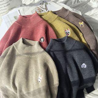 Dog Embroidered Sweater