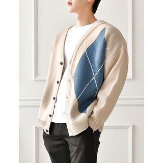 Argyle Boxy Cardigan