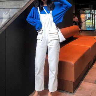 Crew-neck Long-sleeve T-shirt / Pocketed Jumper Pants