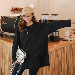 Pocket-patch Oversized Plain T-shirt