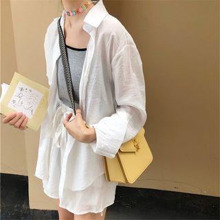 Set: Light Shirt + Shorts White - One Size