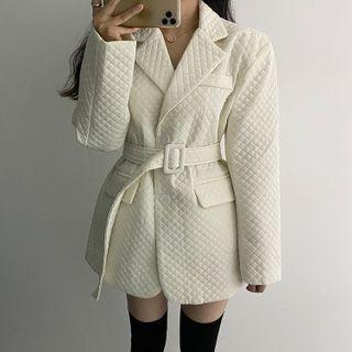 Belted Quilted Blazer