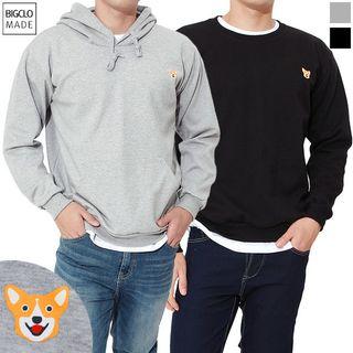Plus Size Dog-printed Pullover In 2 Designs