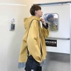 Mock Two-piece Loose-fit Hooded Jacket