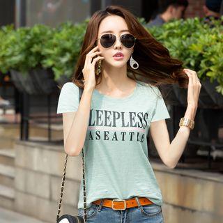 Lettered Short Sleeve T-shirt